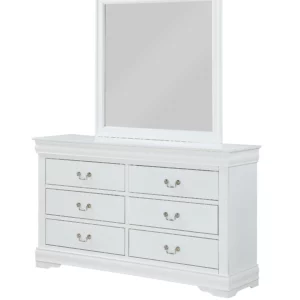 Crownmark Furniture B3650-1 Dresser and B3650-11 Bedroom Mirror